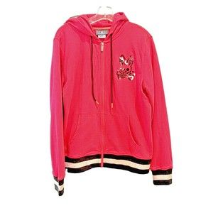 Psycho Bunny Cranberry Howgate Camo Zip Up Hoodie Pink Men Sz Medium
